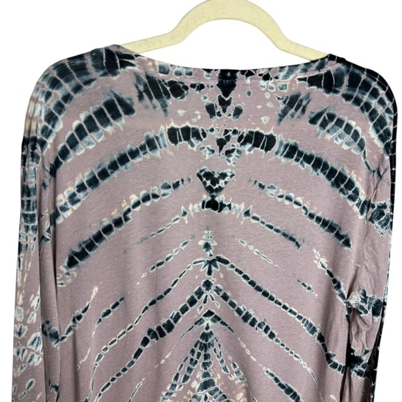Young Fabulous and Broke Long Sleeve Linen Blend Tie Dye Top Casual Size Small - Picture 7 of 10